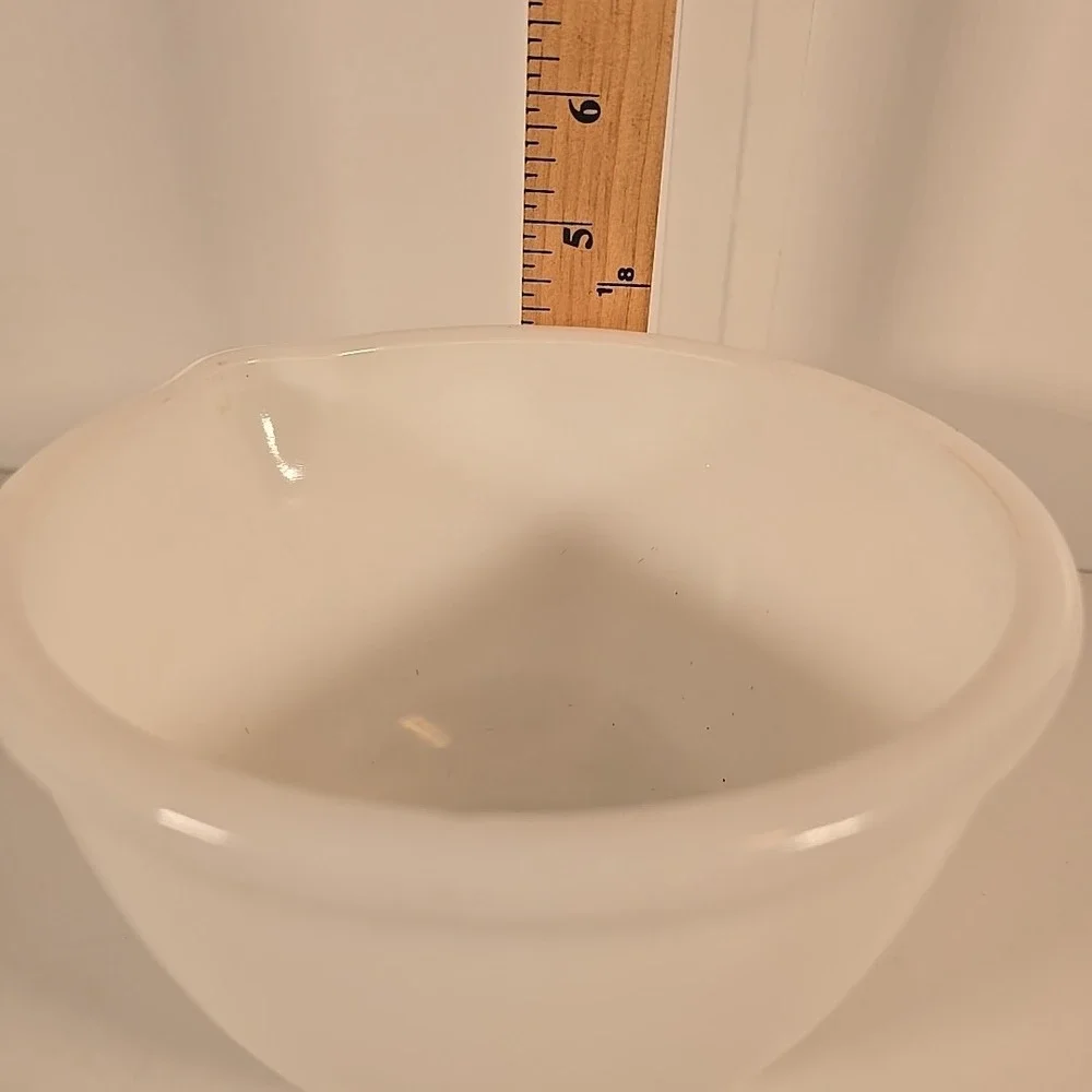 Vtg Glasbake For Sunbeam Mixmaster Mixing Bowl White Milk Glass‎ 6